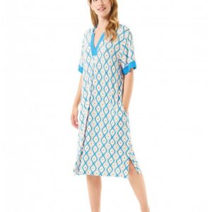 Vestido Verano Manga Corta Geométrico Viscosa Lohe