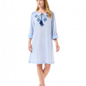 Vestido Corto de Mujer Manga Larga Bordado Lohe