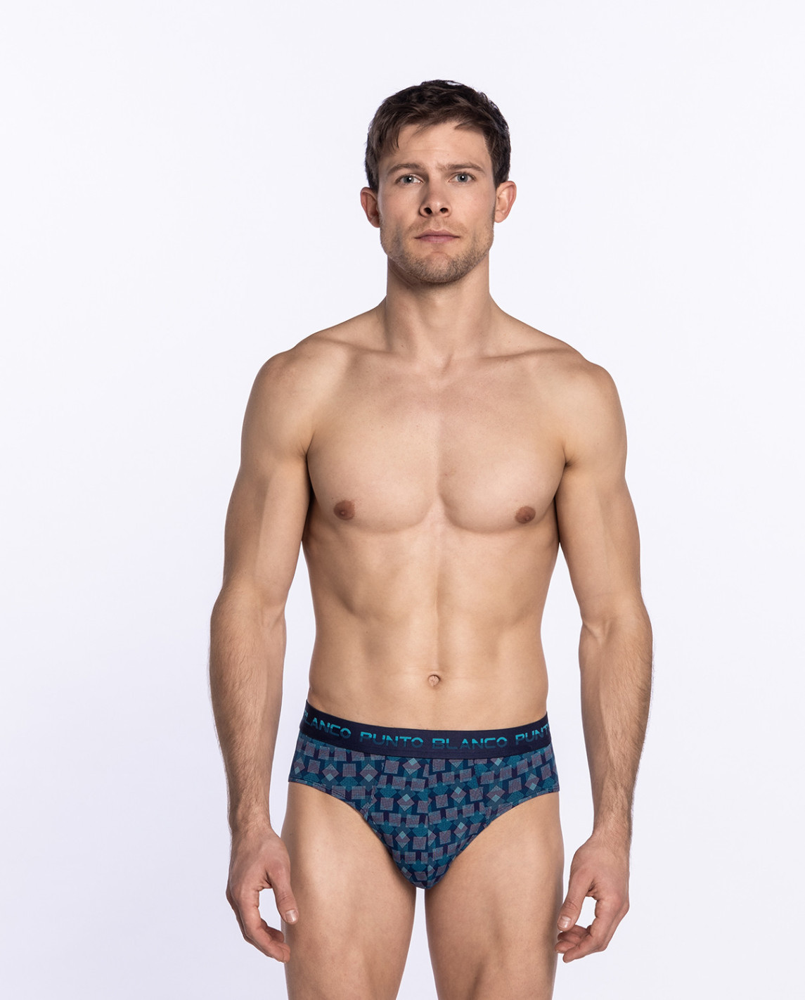 Slip Microfibra Punto Blanco Allure Azul - Imagen 4