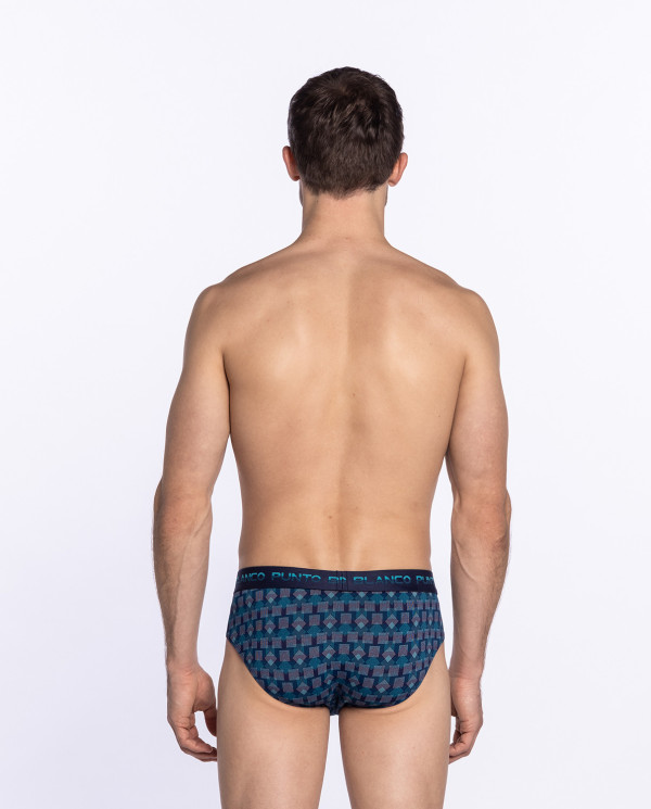 Slip Microfibra Punto Blanco Allure Azul - Imagen 3