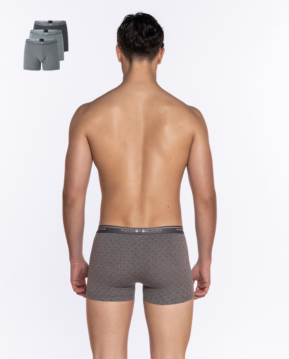 Pack 3 Bóxers Basix de Punto Blanco. 53438-40 526 - Imagen 8