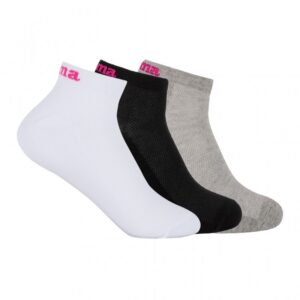 Pack 3 Pares de Calcetines Tobilleros Joma. Blanco, Negro, Gris. JS1700