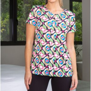 Blusa Manga Corta Estampado Étnico Muslher. 249206