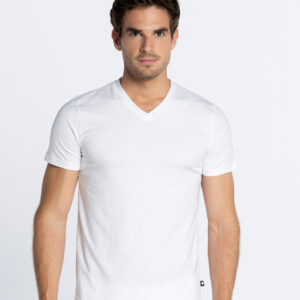 Camiseta Manga Corta, Basix, Punto Blanco. 53384-20