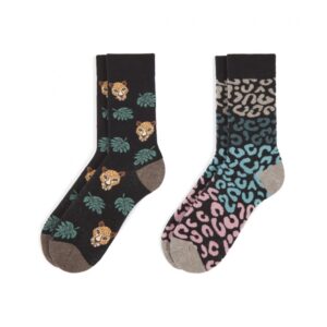 Pack 2 Pares Calcetines Animal Print Tigre. Soxland