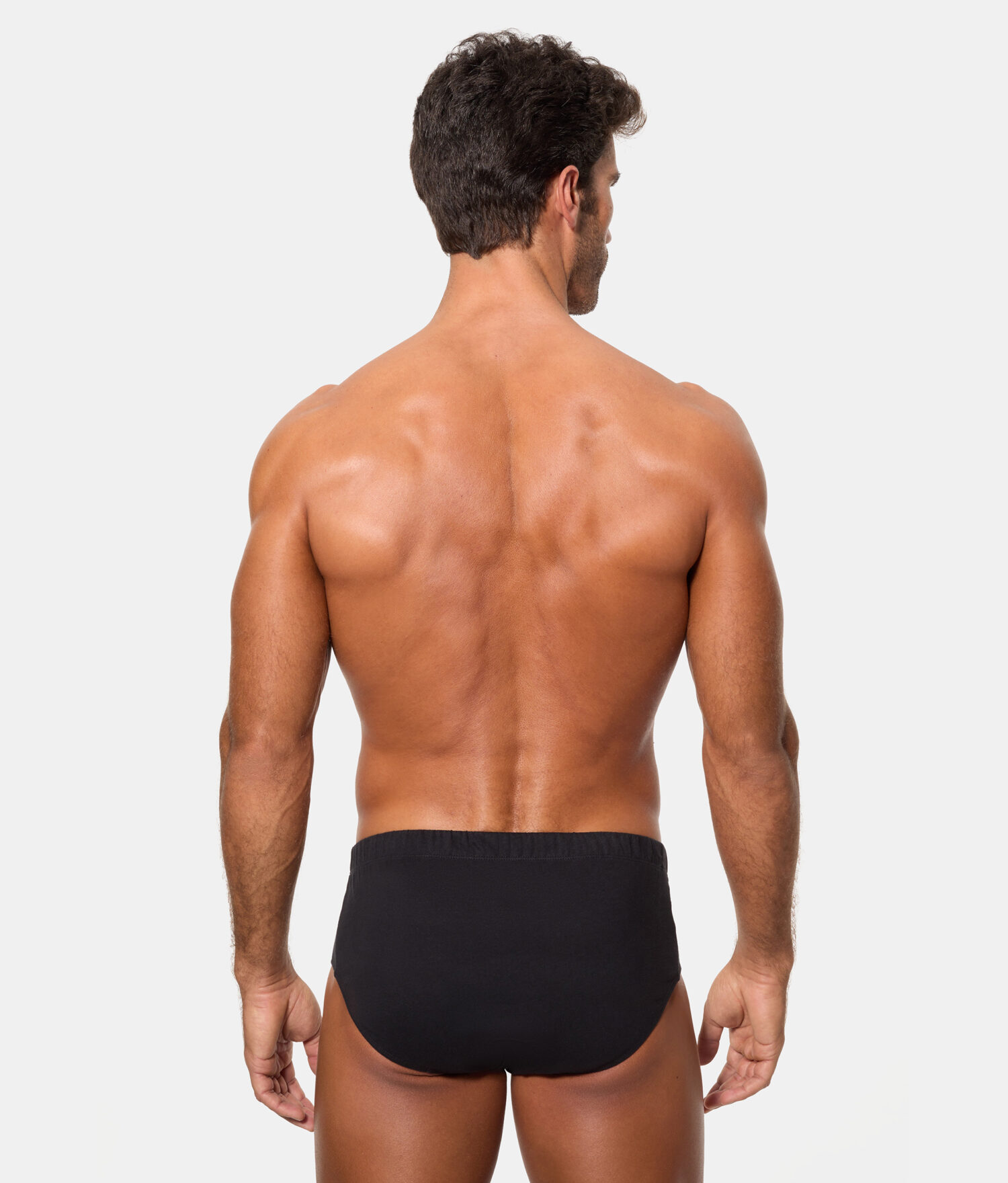 Abanderado Braslip con bragueta abierta y cintura con goma ancha, color