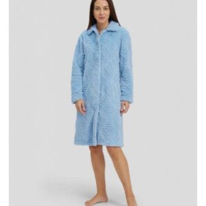 Bata Larga Mujer Invierno Abotonada Jacquard de Lohe. Y241369