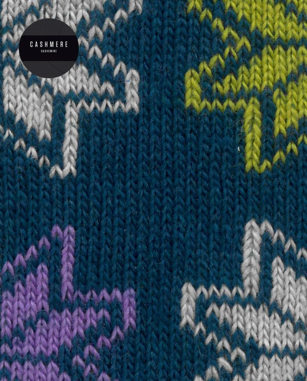 Calcetines de Cashmere/Lana Flores de Nieve Puño Roulé de Punto Blanco. 75560 - Imagen 2