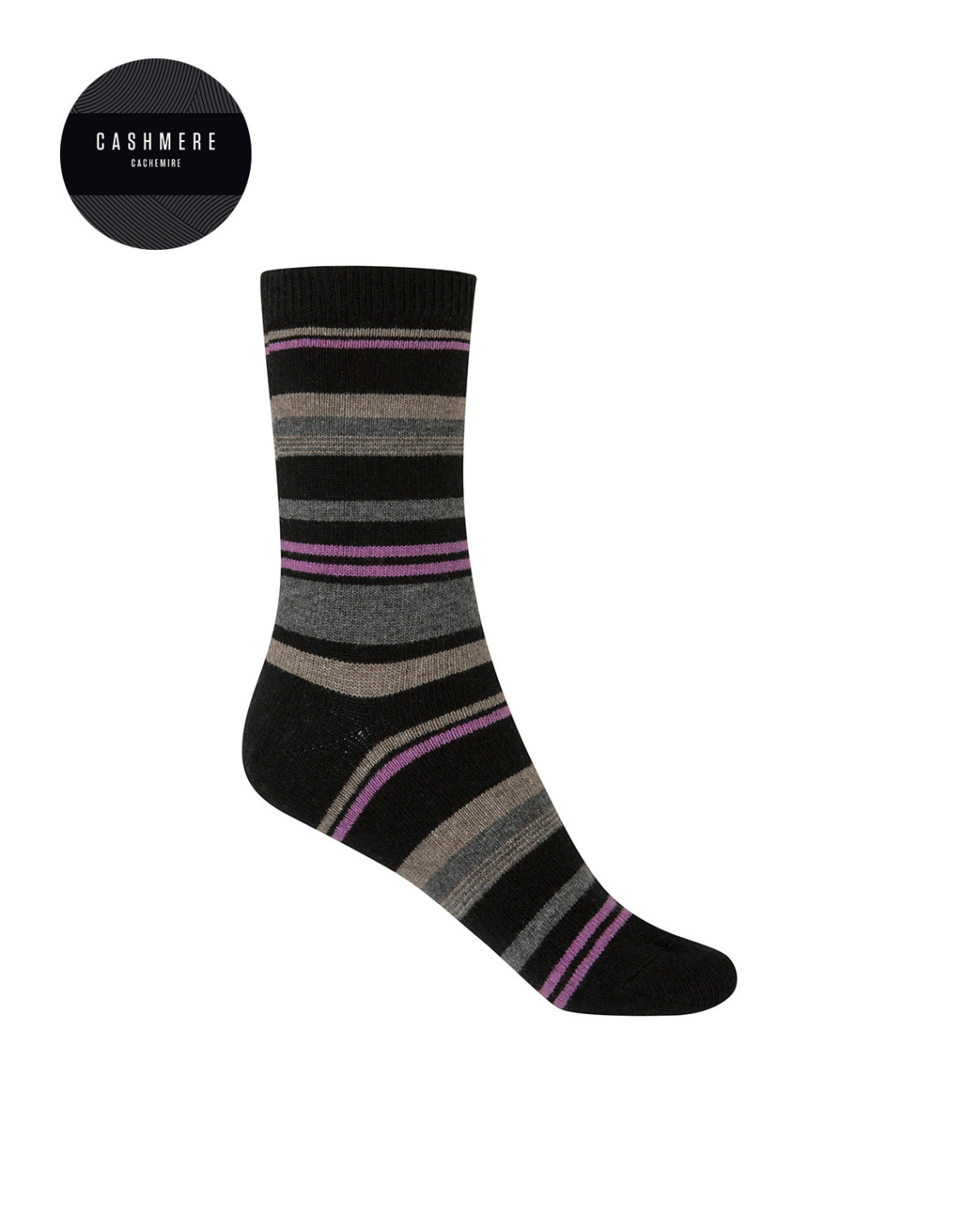 Calcetines de Mujer de Cashmere / Lana - Listado de Punto Blanco. 75556