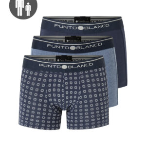 Pack 3 Bóxers en Algodón Elástico Punto Blanco. 539