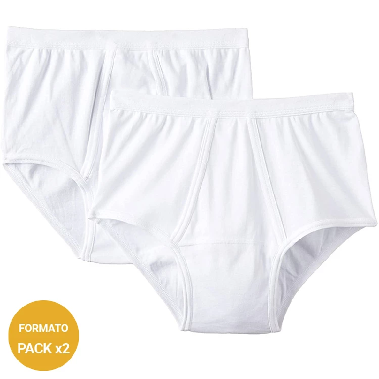 Pack 2 Braslip Hombre Abierto Algodón 100% Abanderado. A2335