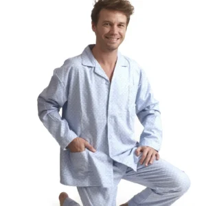 Pijama Hombre Franela Azul