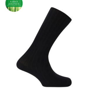 Calcetines de Bambú de Canalé - Puño Antipresión de Punto Blanco. 13528