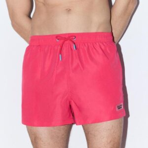 Bañador Corto Estampado Liso Rosa de Ysabel Mora. 90369