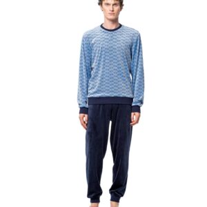 Pijama Largo de Hombre Terciopelo Estampado de Egatex. 252651
