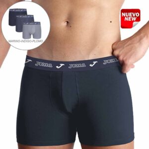 Pack X3 Bóxer Hombre Algodón Confort Goma Vista de Joma. JS3616B