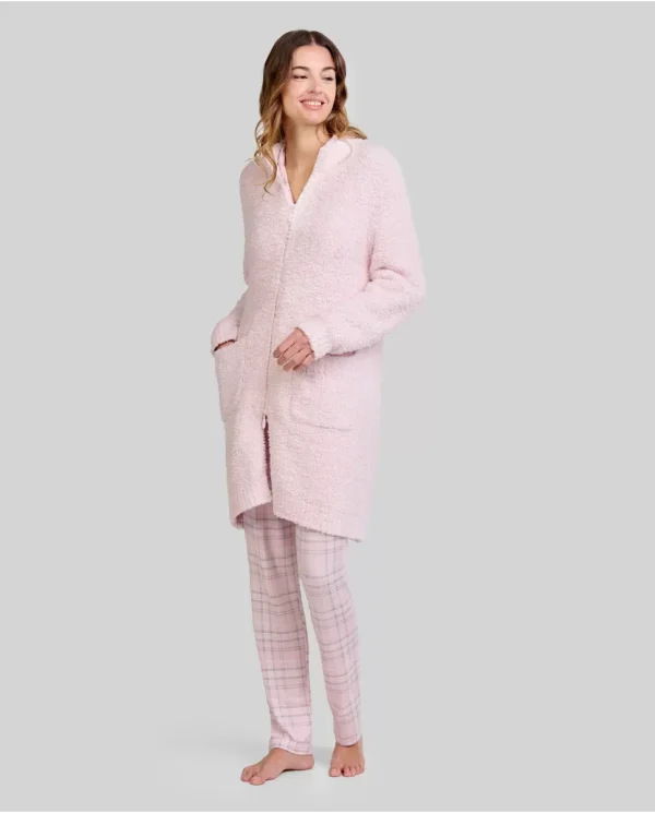 Bata de Mujer Abierta Rosa con Cremallera de Lohe. 251384