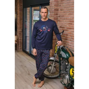 Pijama Hombre Interlock Estampado Casco de Muslher. 255628
