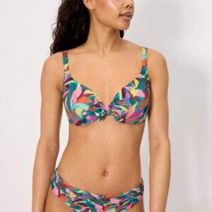 Top de Bikini con Aros y Relleno Estampado Hojas Ysabel Mora (Ref. 83429)