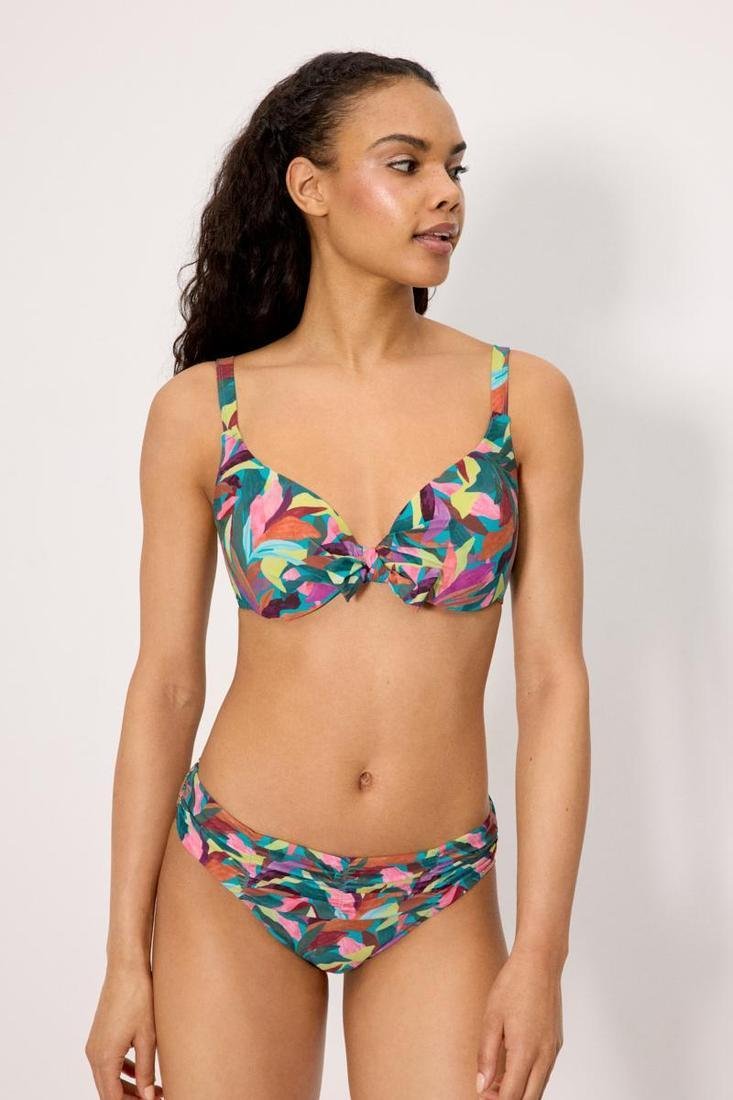Top de Bikini con Aros y Relleno Estampado Hojas Ysabel Mora (Ref. 83429)