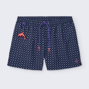 Bañador Giulio Brindisi Estampado Geométrico en Azul Marino