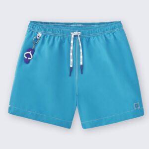 Bañador Giulio Modelo Fluor Azul Turquesa | Short de Baño con Cintura Elástica y Forro 100% Poliéster