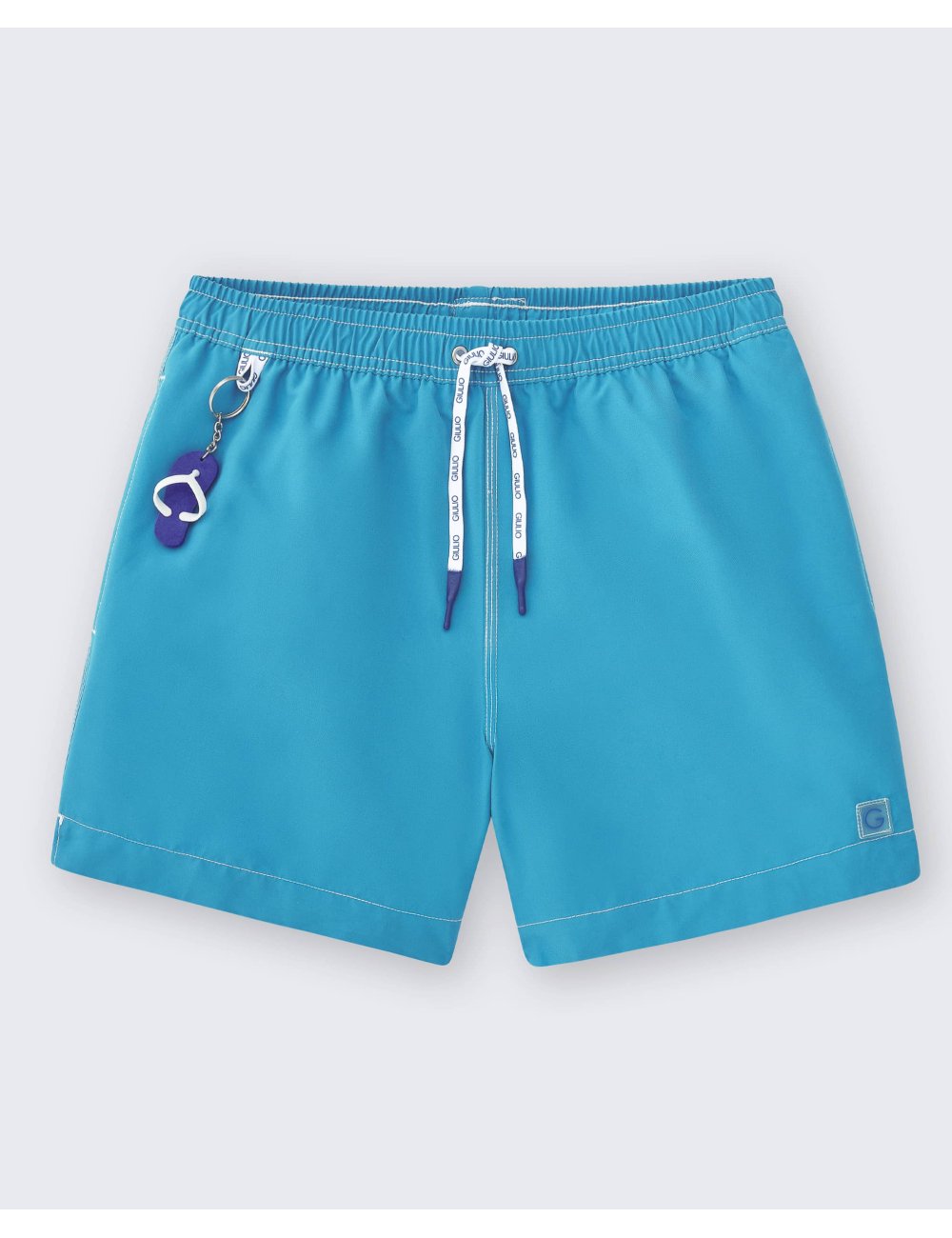 Bañador Giulio Modelo Fluor Azul Turquesa | Short de Baño con Cintura Elástica y Forro 100% Poliéster