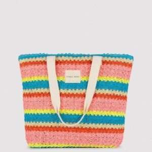Bolso de Playa Ysabel Mora 86297 | Tejido con Textura y Cierre Cremallera (46x34 cm)