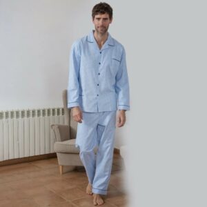 Pijama Camisero de Hombre de Franela Muslher 5658