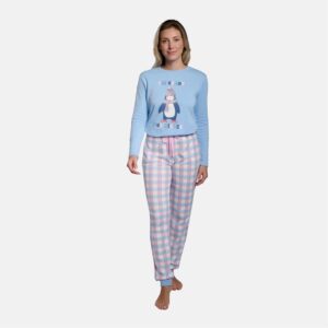 Pijama de Mujer Ysabel Mora 26231 - Conjunto Cuadros Interlock Algodón y Poliéster