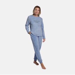 Pijama de Mujer en Coralina Ultrasuave con Lunares Ysabel Mora 26216