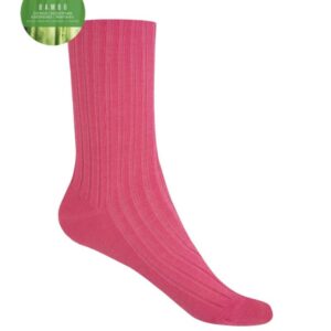 Calcetines de Bambú Canalé sin Goma para Mujer Punto Blanco. 15522